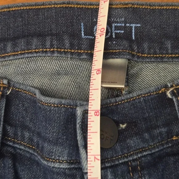 Loft Bermuda Jean Rolled Hem Shorts 6 Summer Minimalist Preppy Casual Vacation - Picture 8 of 9